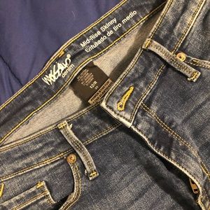 Mildly distressed jeans